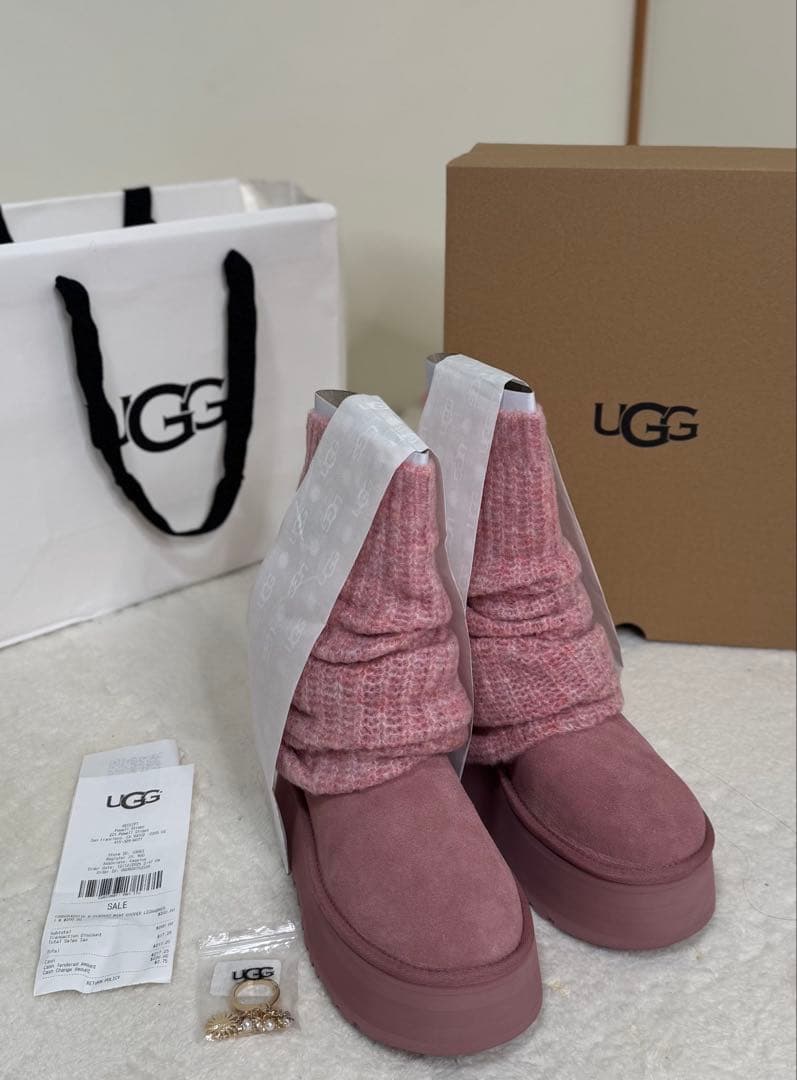 UGG ピンク ミニディッパー ルーズソックス付 UGG® Classic Mini Dipper Legwarmer for Women | UGG®