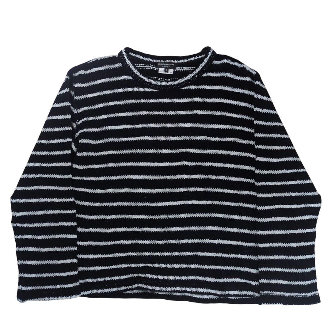 美品】コムデギャルソンオムプリュス ボーダー 編み込み セーター