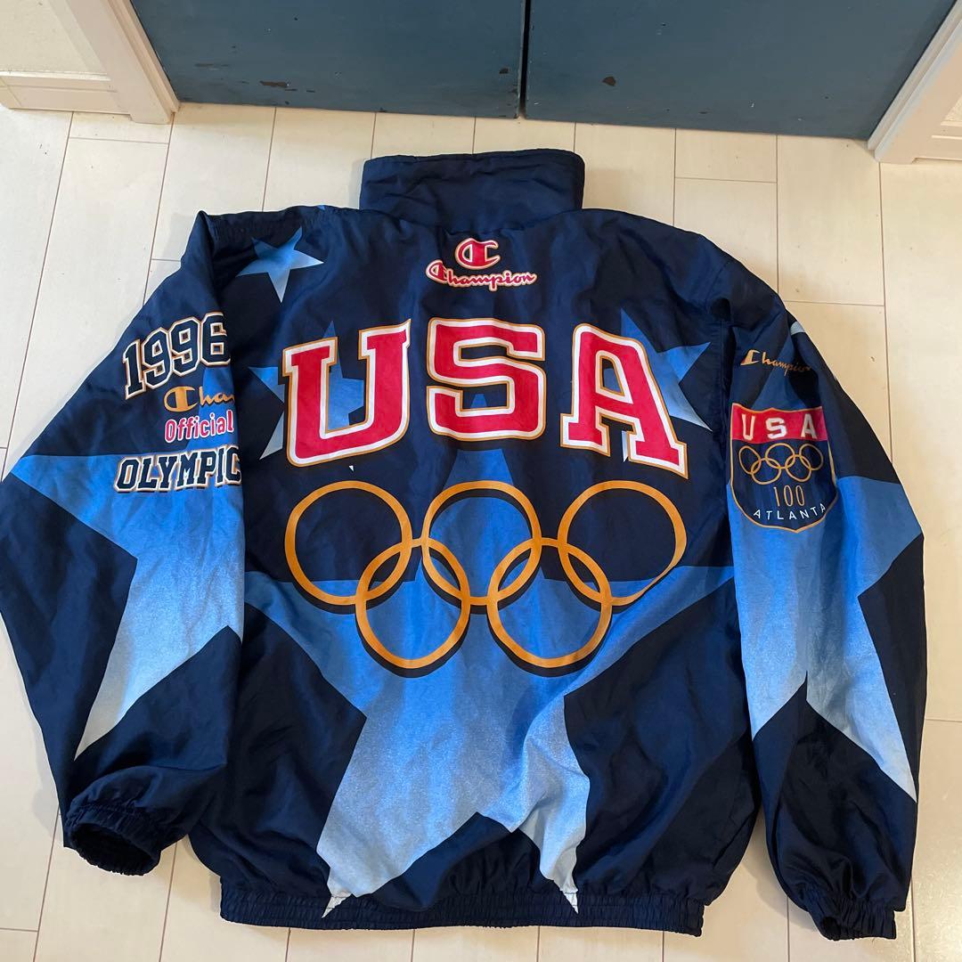 ヴィンテージ チャンピオン USA オリンピック ナイロンジャケット