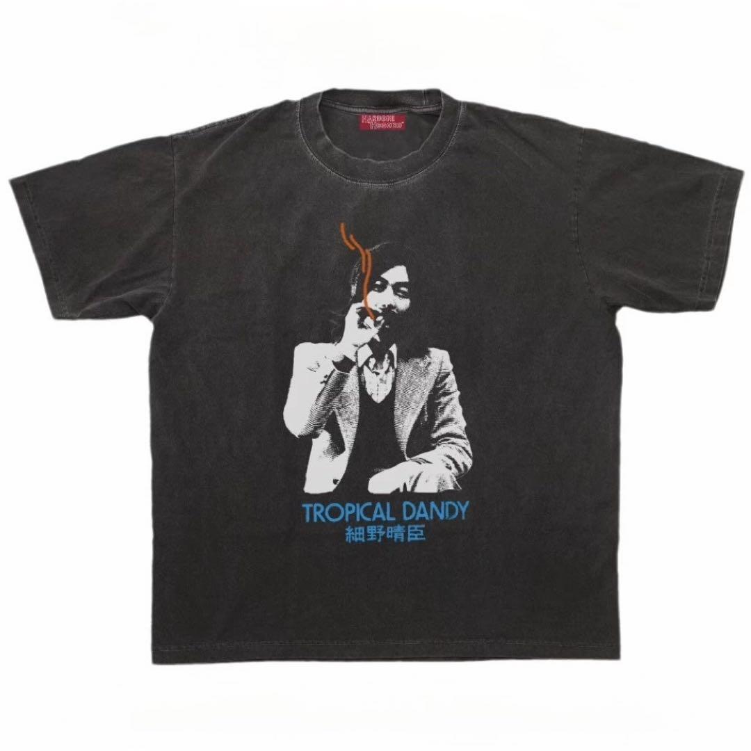 細野晴臣 トロピカル・ダンディー 公式Tシャツ XLサイズ・スミ色