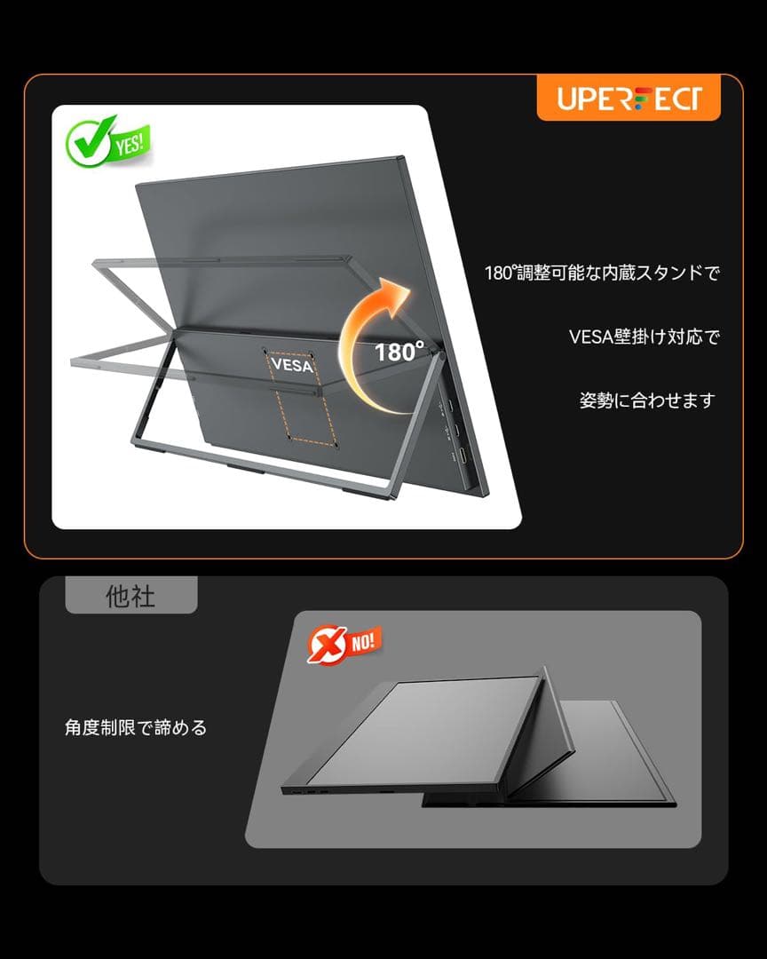 モバイルモニター 収納ケース付き 大画面 持ち運び ポータブル