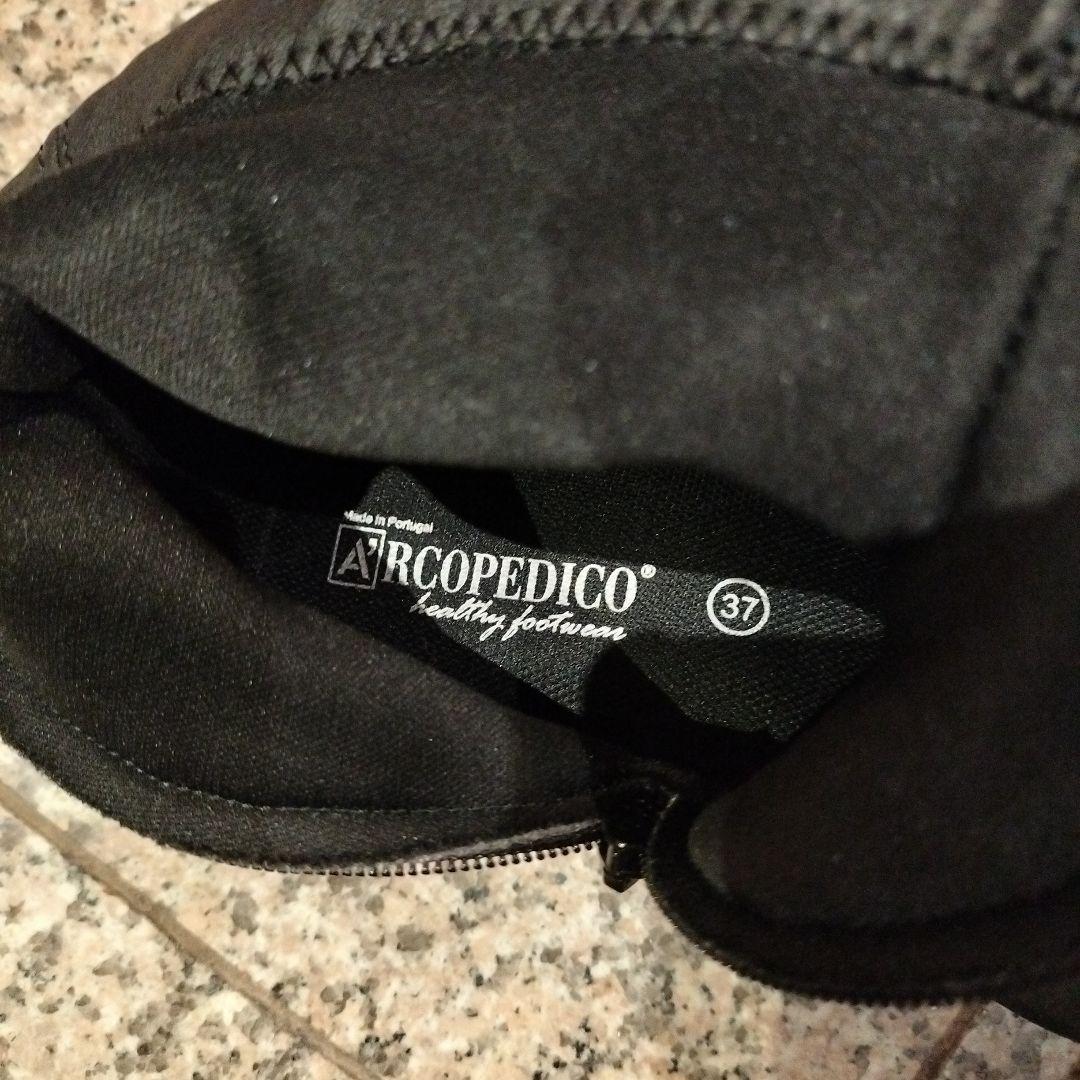 【ARCOPEDICO】【37 24.0cm】黒 ストレッチブーツ
