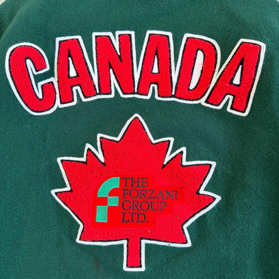 CONCORD 90s~ ウール×レザー CANADA スタジャン XL 刺繍 - メルカリ