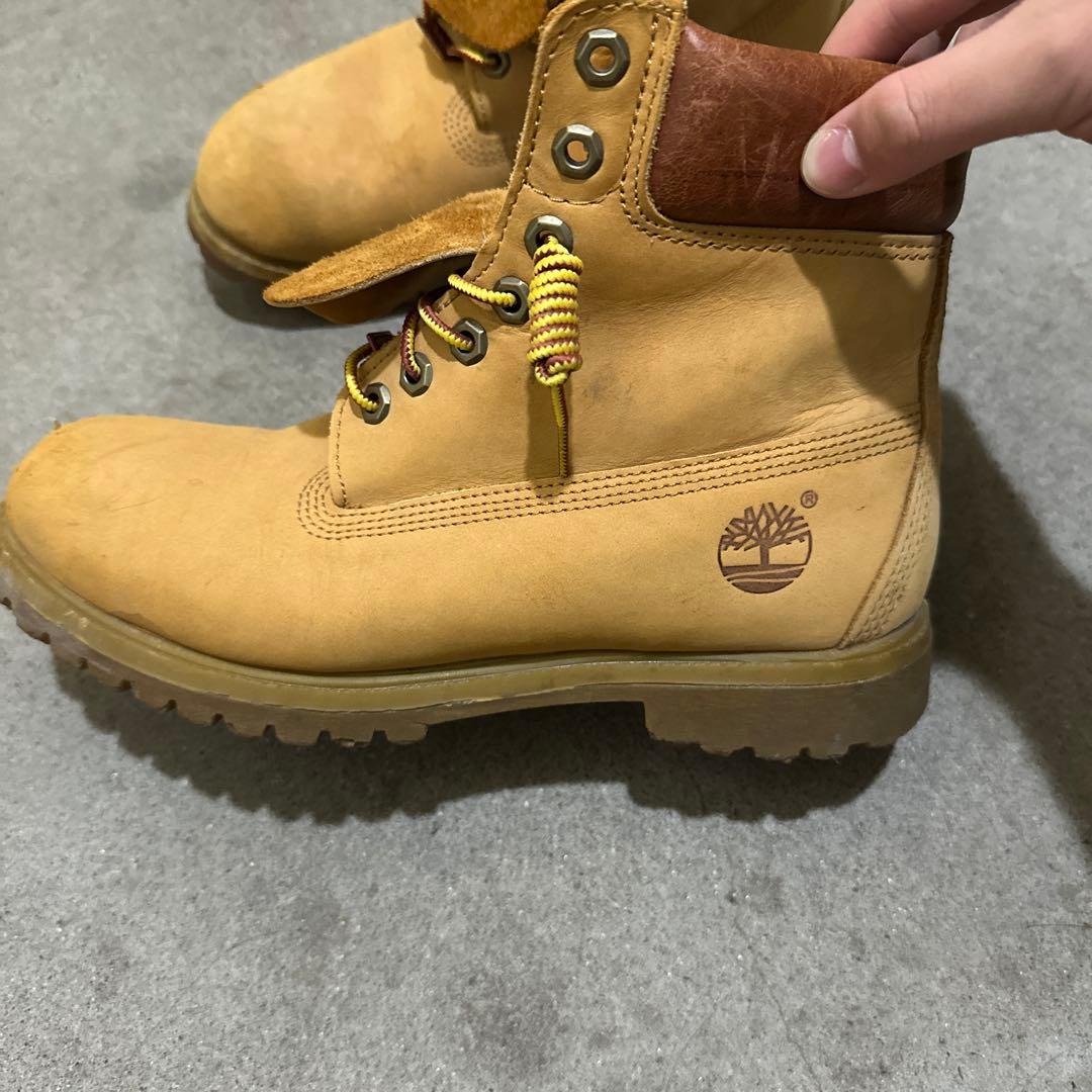 Timberland 防水ハイカットブーツ ベージュ - メルカリ