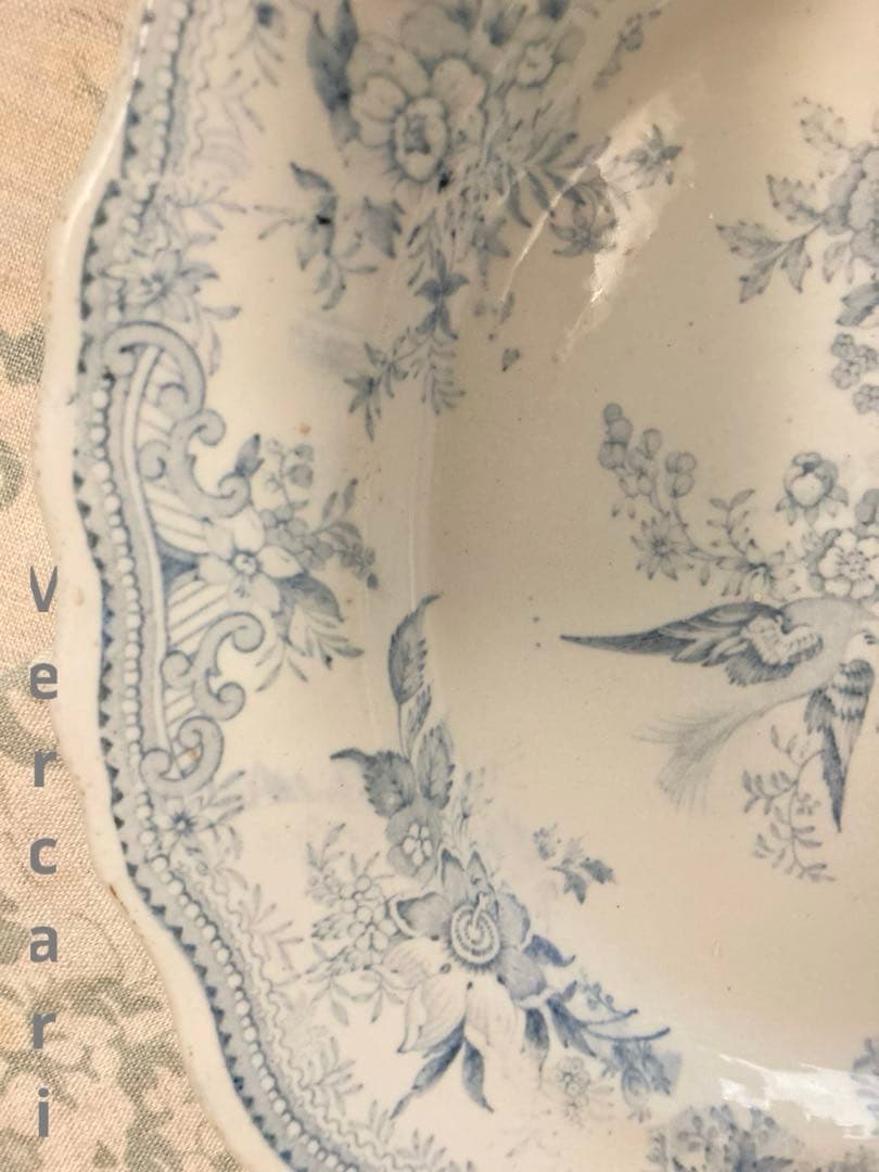 【レア】ヴィクトリアン　アジアティックフェザンツオーバル　大皿　38.5cm
