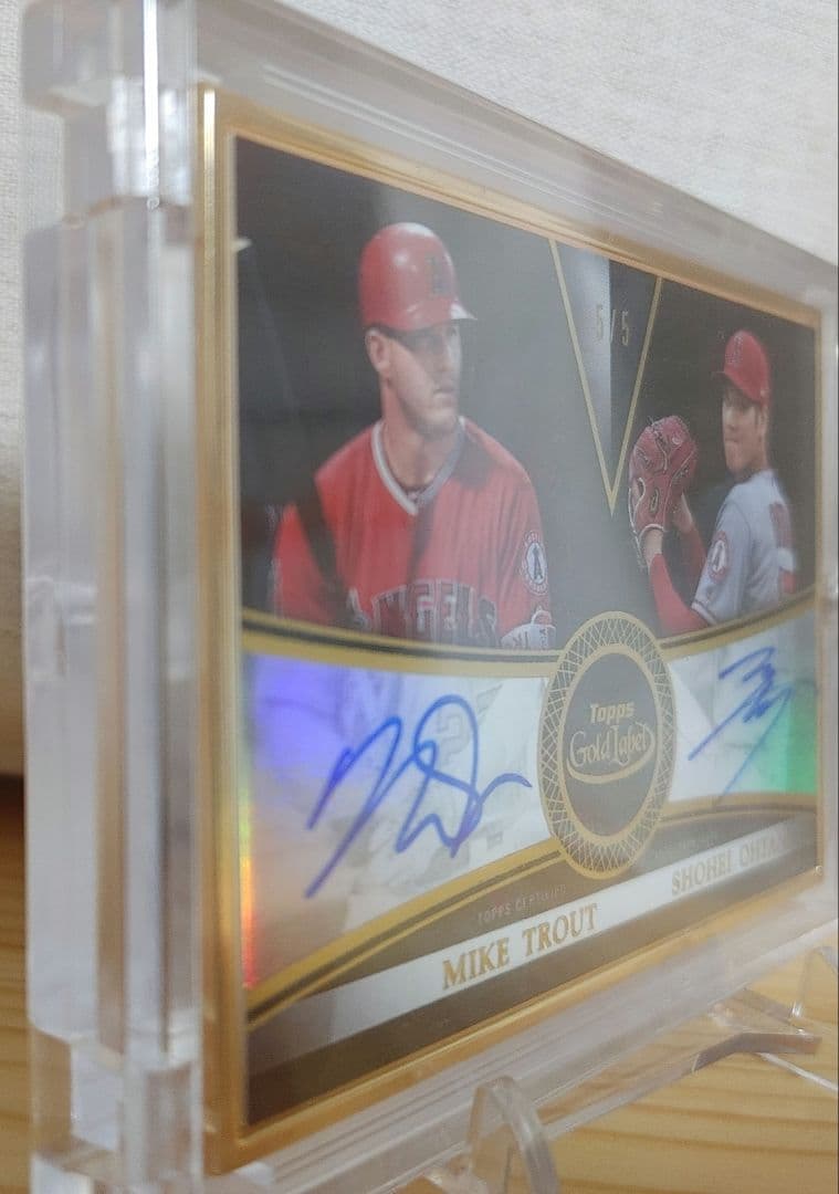 世界5枚限定 大谷翔平 × トラウト 直筆サインカード topps - メルカリ