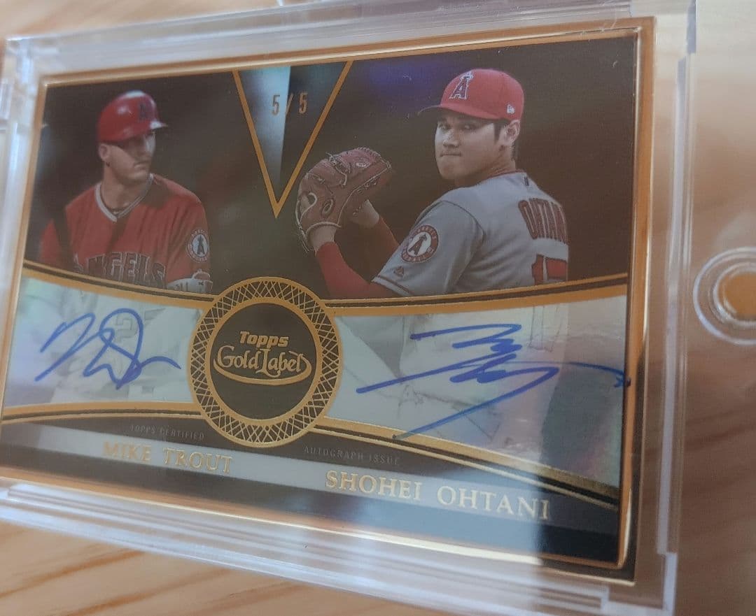 世界5枚限定 大谷翔平 × トラウト 直筆サインカード topps - メルカリ