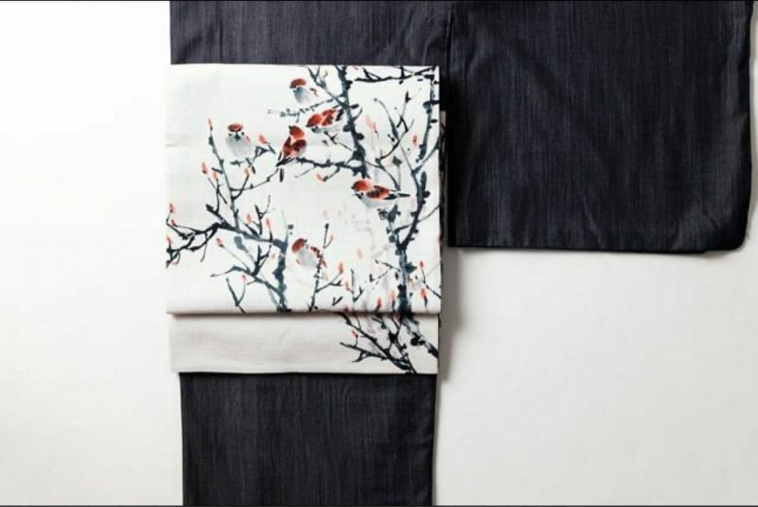 キモノモダン ーレトロMODERN京袋帯 - すずめ（綿100%） 未使用 - メルカリ