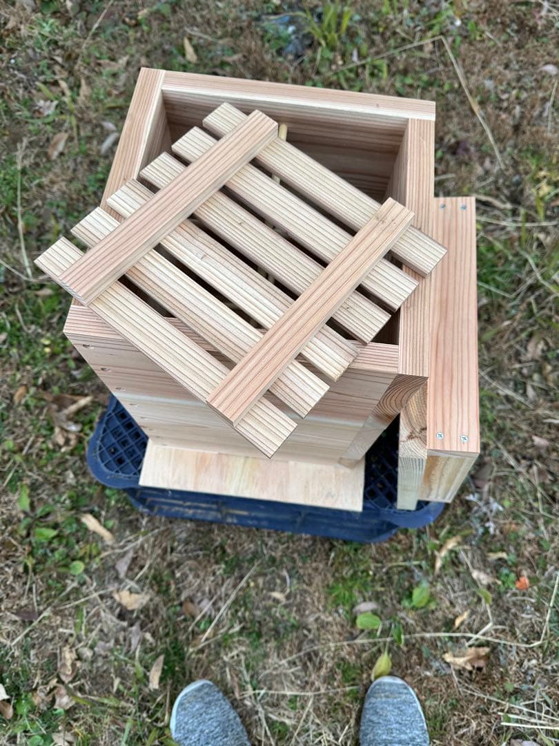 日本ミツバチ 重箱式巣箱 飼育捕獲用 - メルカリ