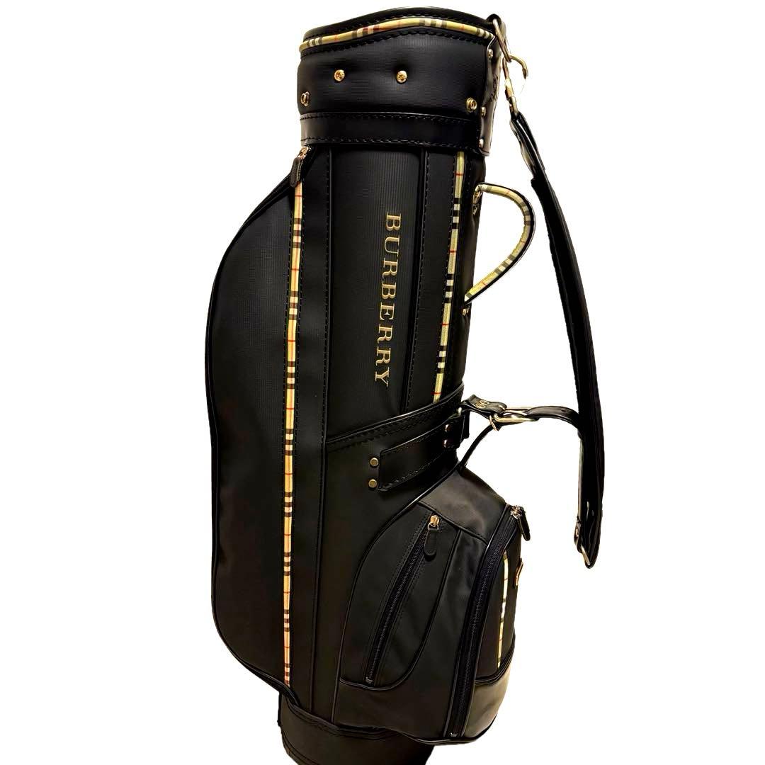 美品 BURBERRY ゴルフバッグ キャディバッグ ノバチェック ブラック