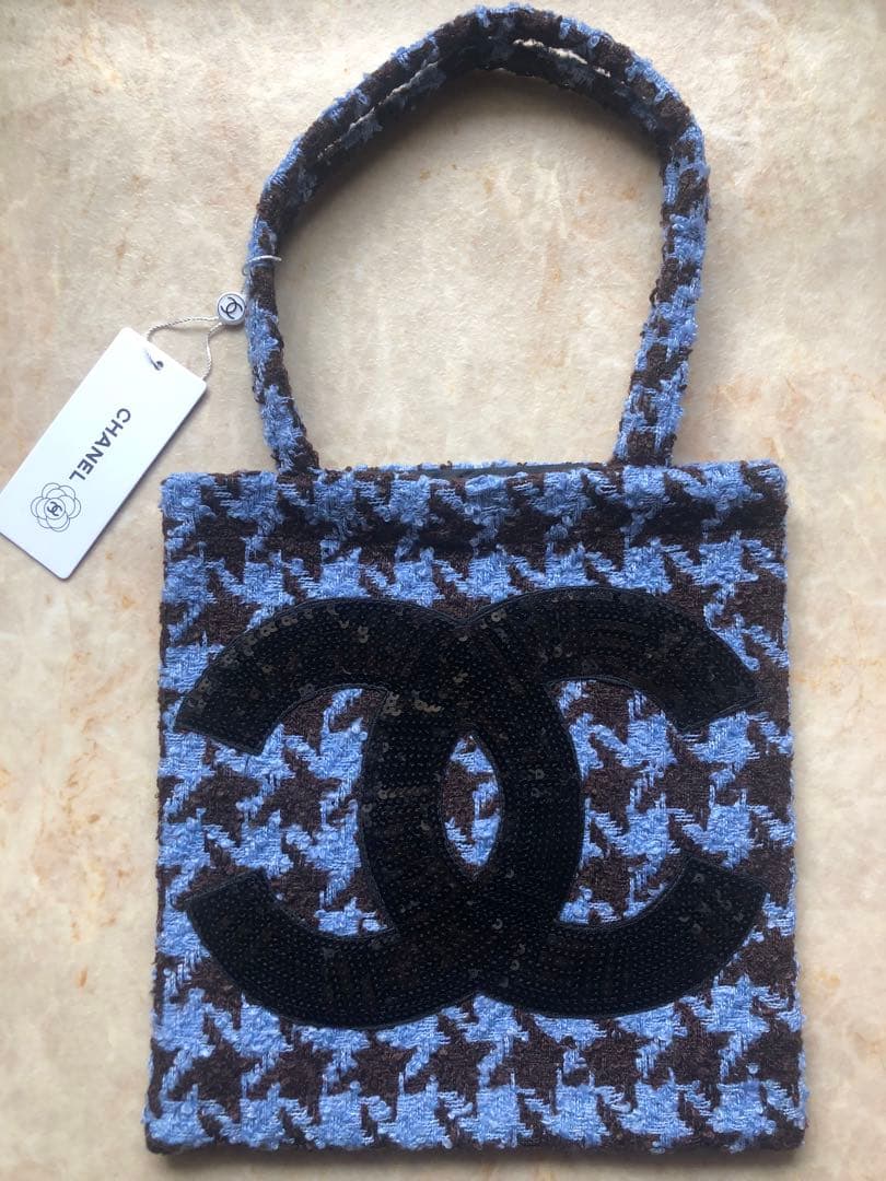 新品未使用 CHANEL トートバッグ ハウンドトゥース - メルカリ