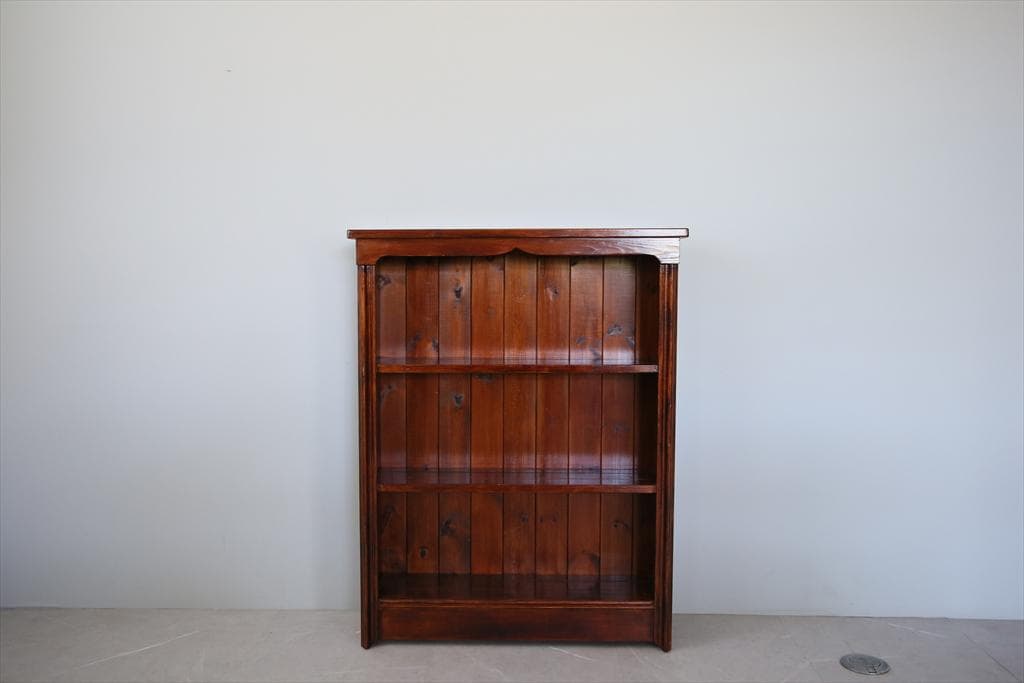 英国アンティーク木製ブックシェルフ/本棚/食器棚/飾り棚/ラック(70-318)