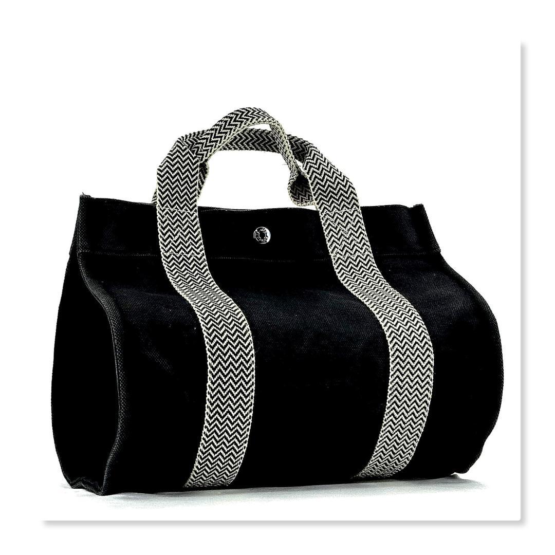 エルメス　カンヌPM　トートバッグ　キャンバス　ブラック系　【廃盤・美品】 楽天市場】HERMES エルメス カンヌPM トートバッグ ハンドバッグ