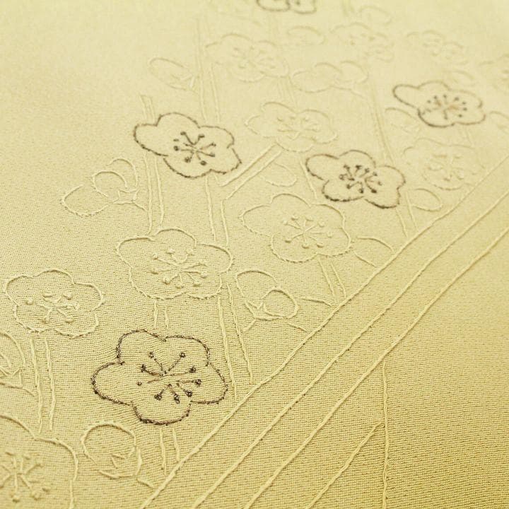 裄66cm エクリュの【三大刺繍】 ～相良・蘇州・スワトウ～ 新品の