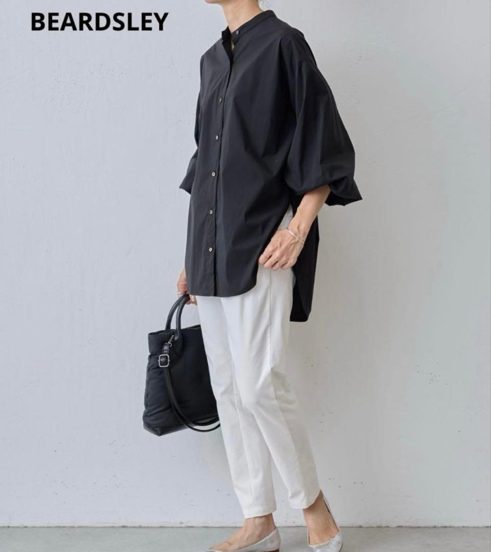 BEARDSLEY ビアズリー ギャザーカフスシャツ 黒 2023SS 完売 - メルカリ
