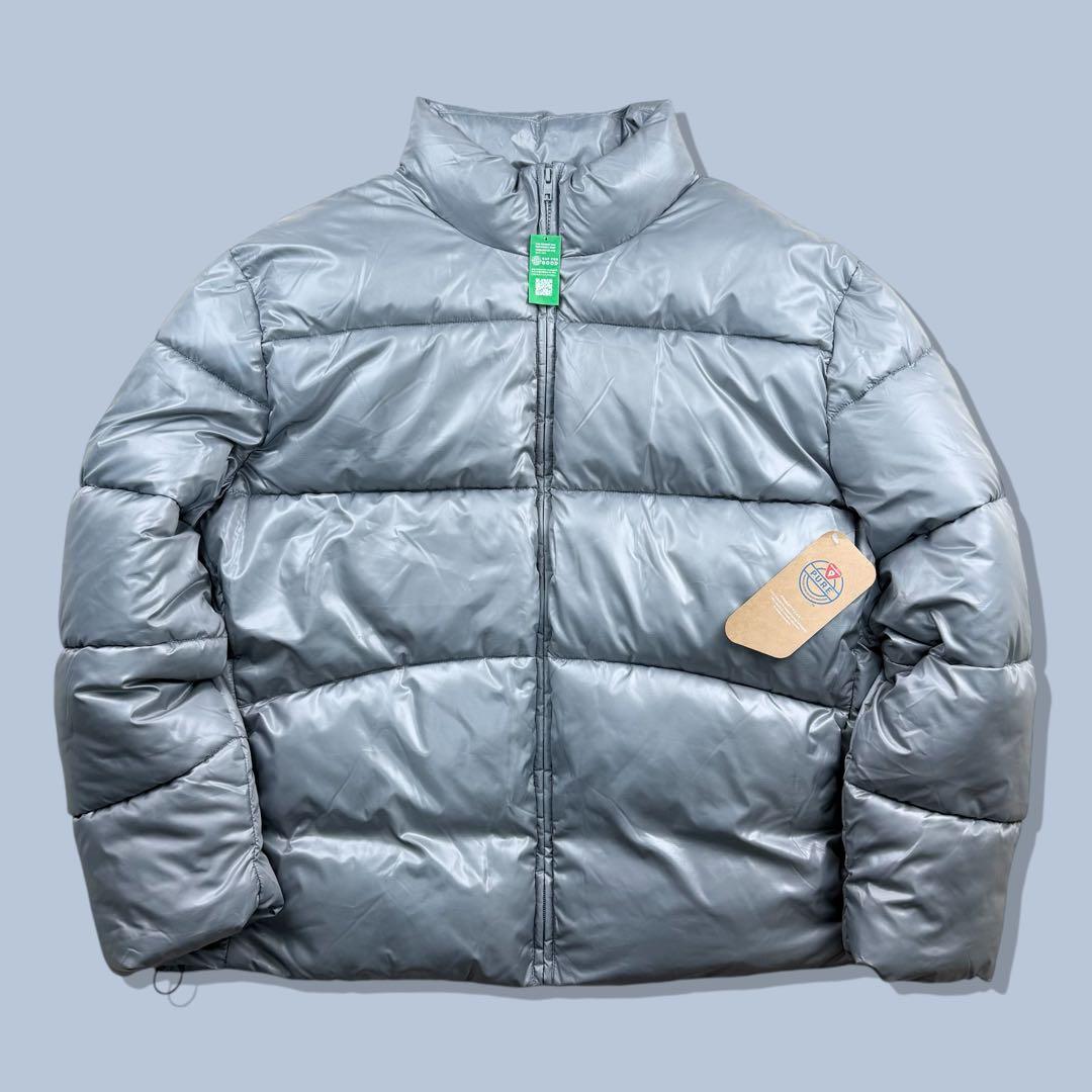 GAP ギャップ パファージャケット プリマロフト 中綿 ダウン シルバー