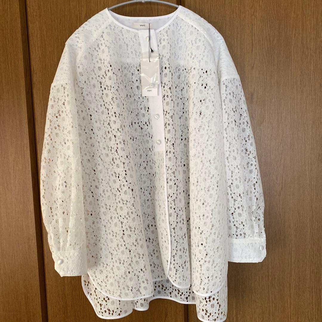 新品タグ付き◇yori フロッキーレースシャツ - メルカリ