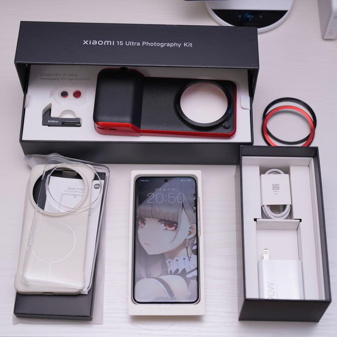 Xiaomi 15 Ultra 国内版 白 Photography Kit 本体 Xiaomi 15 Ultra Silver Chrome 16GB 512GB Unlocked + Photography