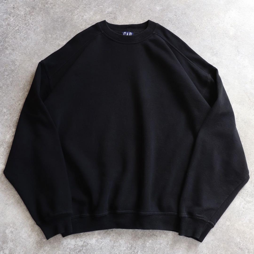 90s USA製 ブラック 無地 黒 OLD GAP スウェット - メルカリ