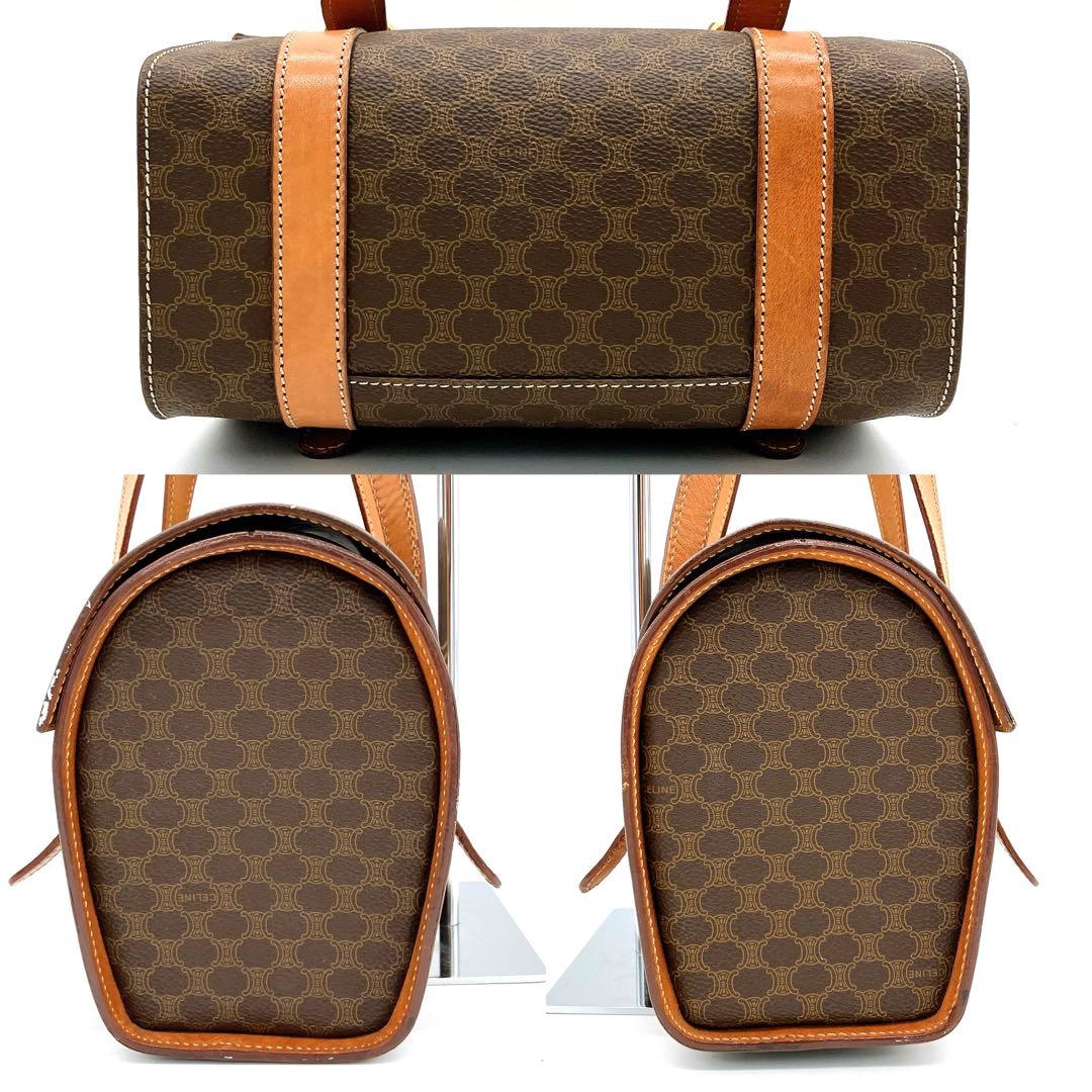 希少【CELINE】ハンドバッグ ブラゾン金具 マカダム柄 BOX型 - メルカリ