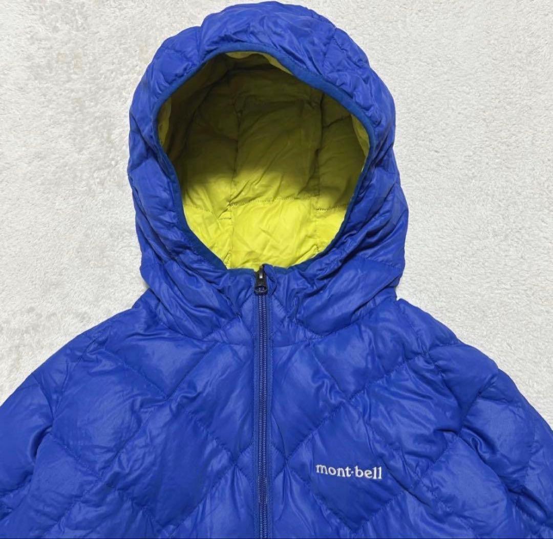 y2k モンベル リバーシブル ダウンジャケット 青 黄 キルティング