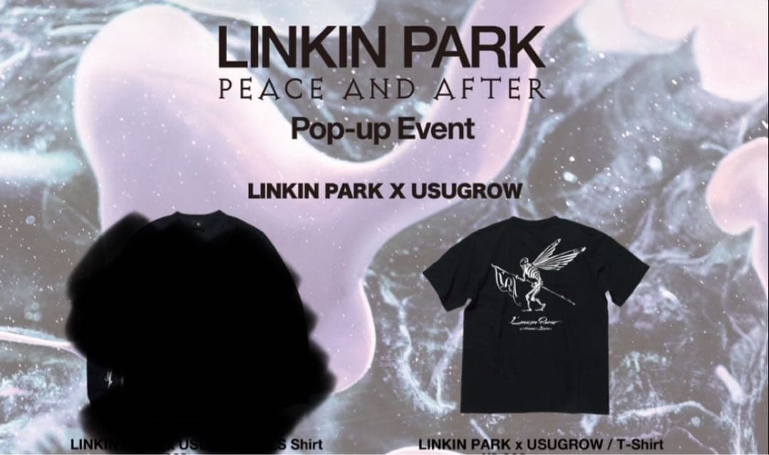 Linkin Linkin Park ×USUGROWスケルトンTシャツ Lサイズ