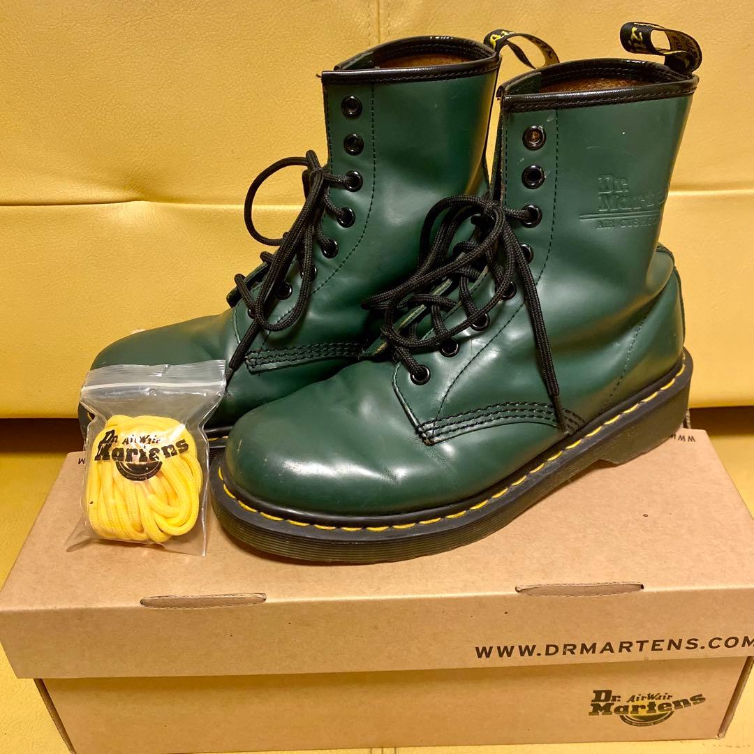 Dr.Martens】 ドクターマーチン 1460 8ホール グリーン 24㎝ - メルカリ