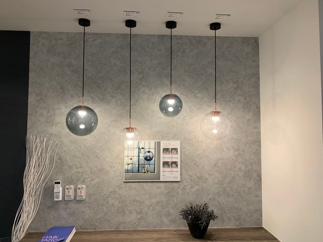 オーデリックODELIC ペンダントライト3個 リモコン付き スモークグレー