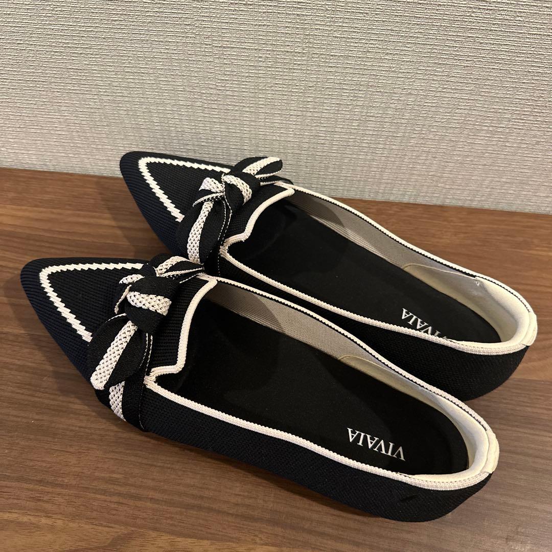 VIVAIA リボン付きフラットシューズ 24.5cm