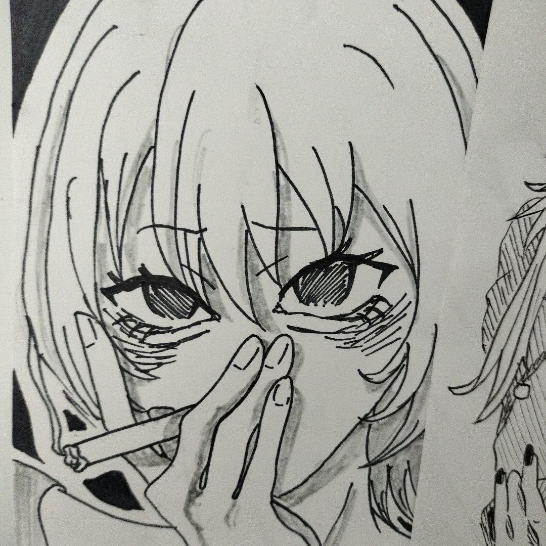 オリジナル手描きイラスト 5点まとめ売り - メルカリ