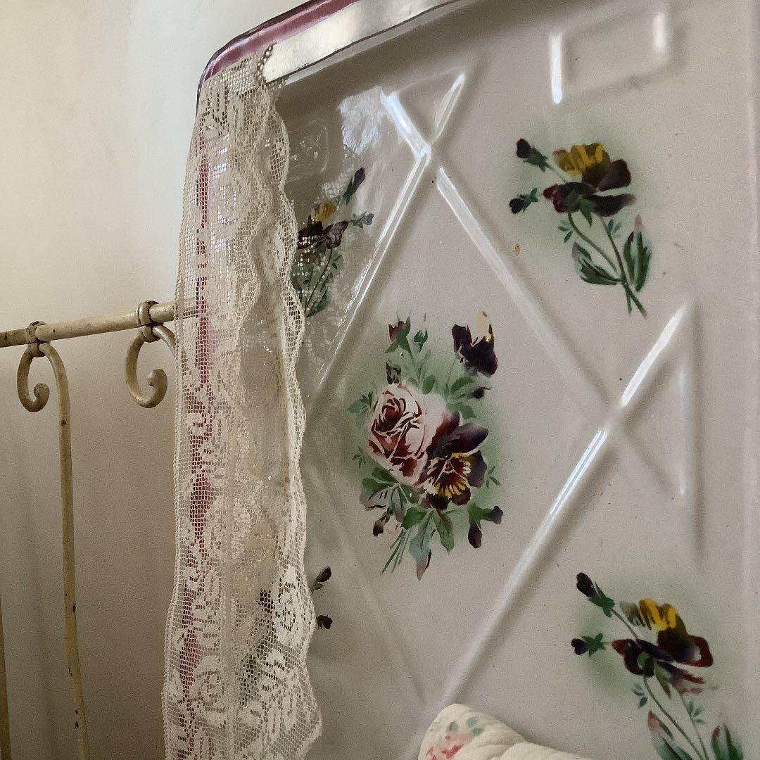 ピンク✧*。japyローズ&パンジーレードルラック JAPY アンティーク