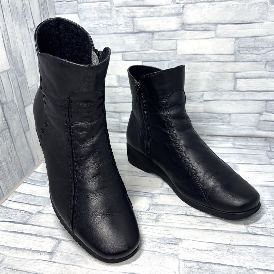 ✨美品✨ アシックスウォーキング ペダラ ショートブーツ ブラック