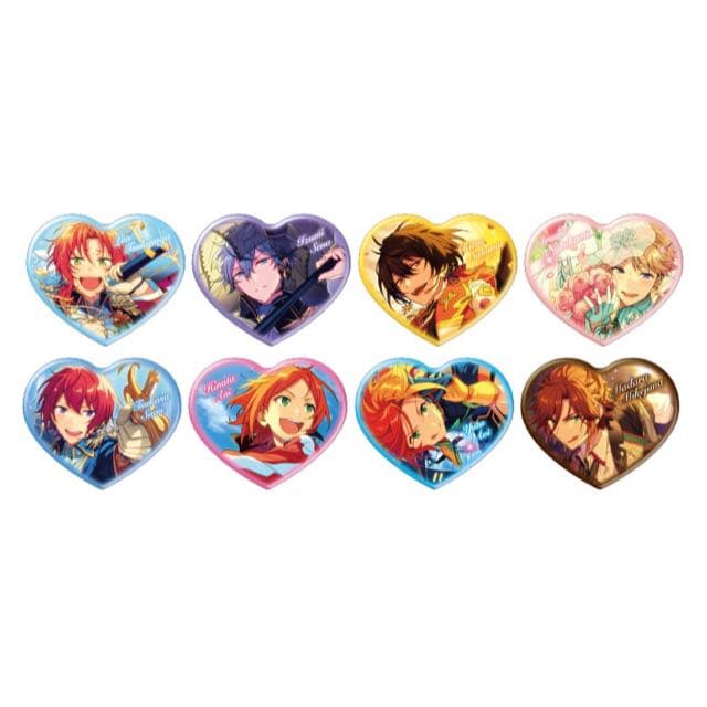 新品☆あんスタ☆Knights【朱桜司】ハートカンバッジ☆ハート缶バッジβ