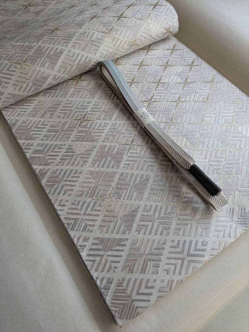 正絹ほていや謹製本場筑前博多織花菱文様高級フォーマル袋帯両面