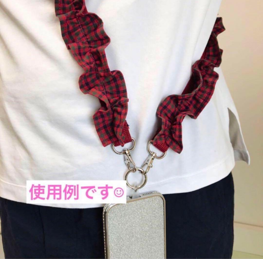 スマホショルダーストラップ ファミリアチェック スマホショルダー