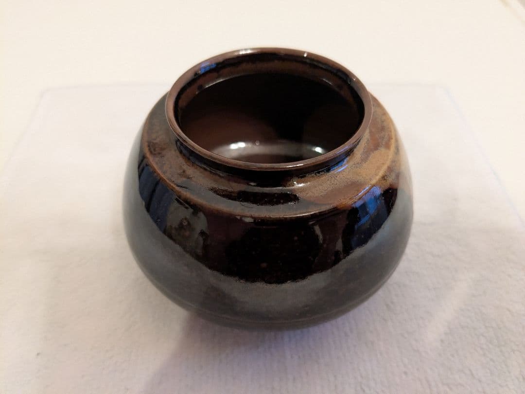 膳所焼 大海茶入 陽炎園岩崎新定造 共箱 - メルカリ