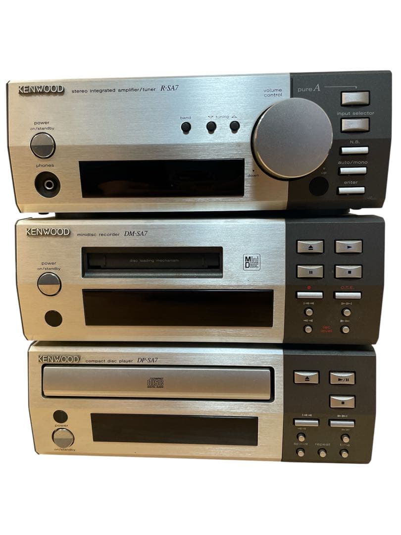 KENWOOD SA7 ミニコンポ CD MD アンプ 通電確認 - メルカリ