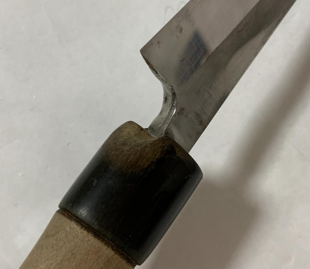 正本総本 小型剣型出刃包丁 片刃 14.2cm 和包丁