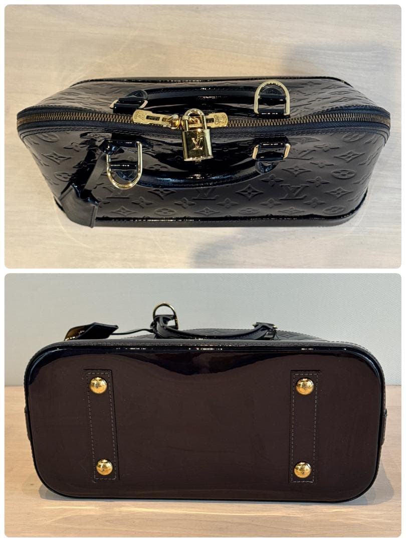 ルイヴィトン M91611 アルマPM モノグラムヴェルニ ブルーアンフィニ