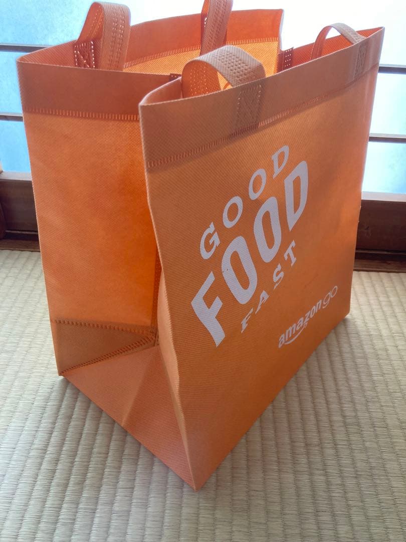 未使用】amazon go ショッピングバッグ オレンジ - メルカリ