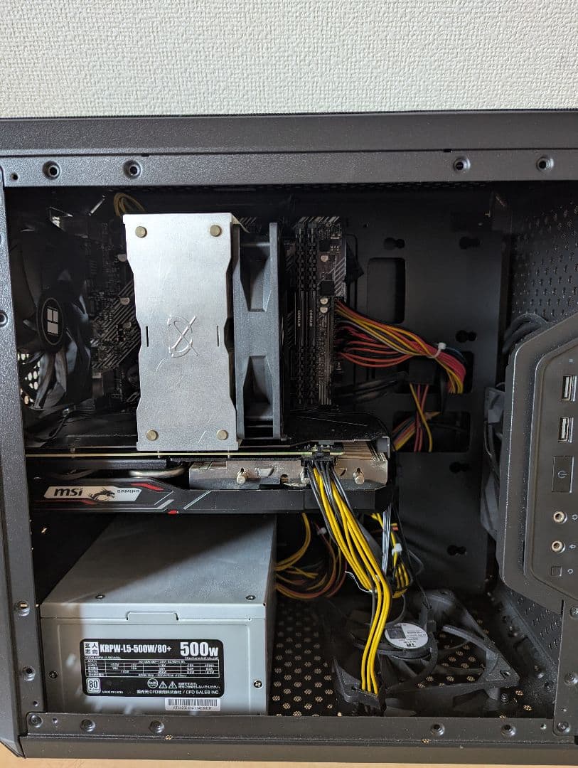 自作PC Ryzen5 1600・RX5500XT・DDR4 32GBミニタワー