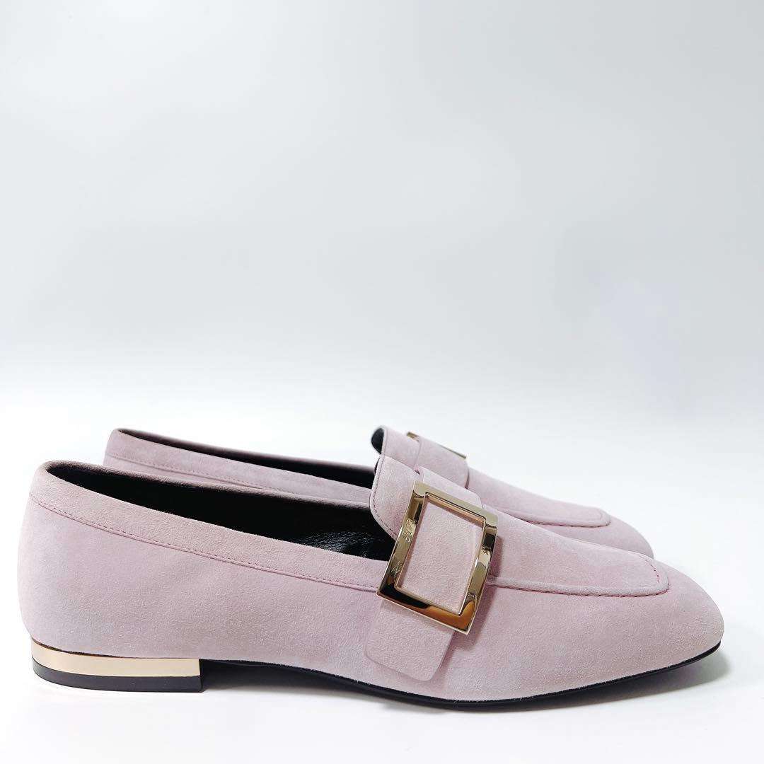 《極美品》ロジェヴィヴィエ スエードローファー パンプス バックル ピンク 36