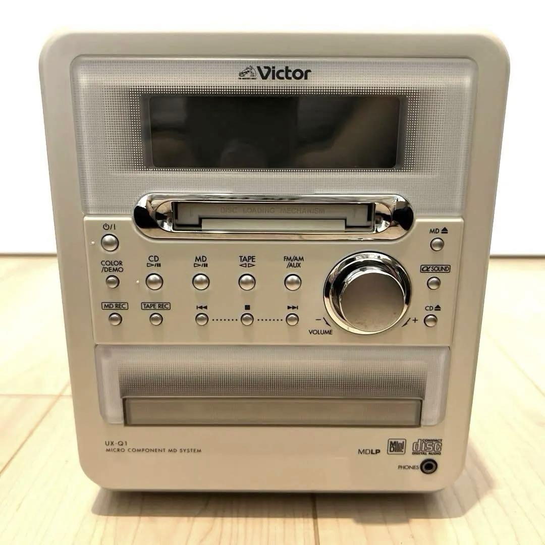 Victor ビクター CD MD カセット コンポ UX-Q1-W - メルカリ