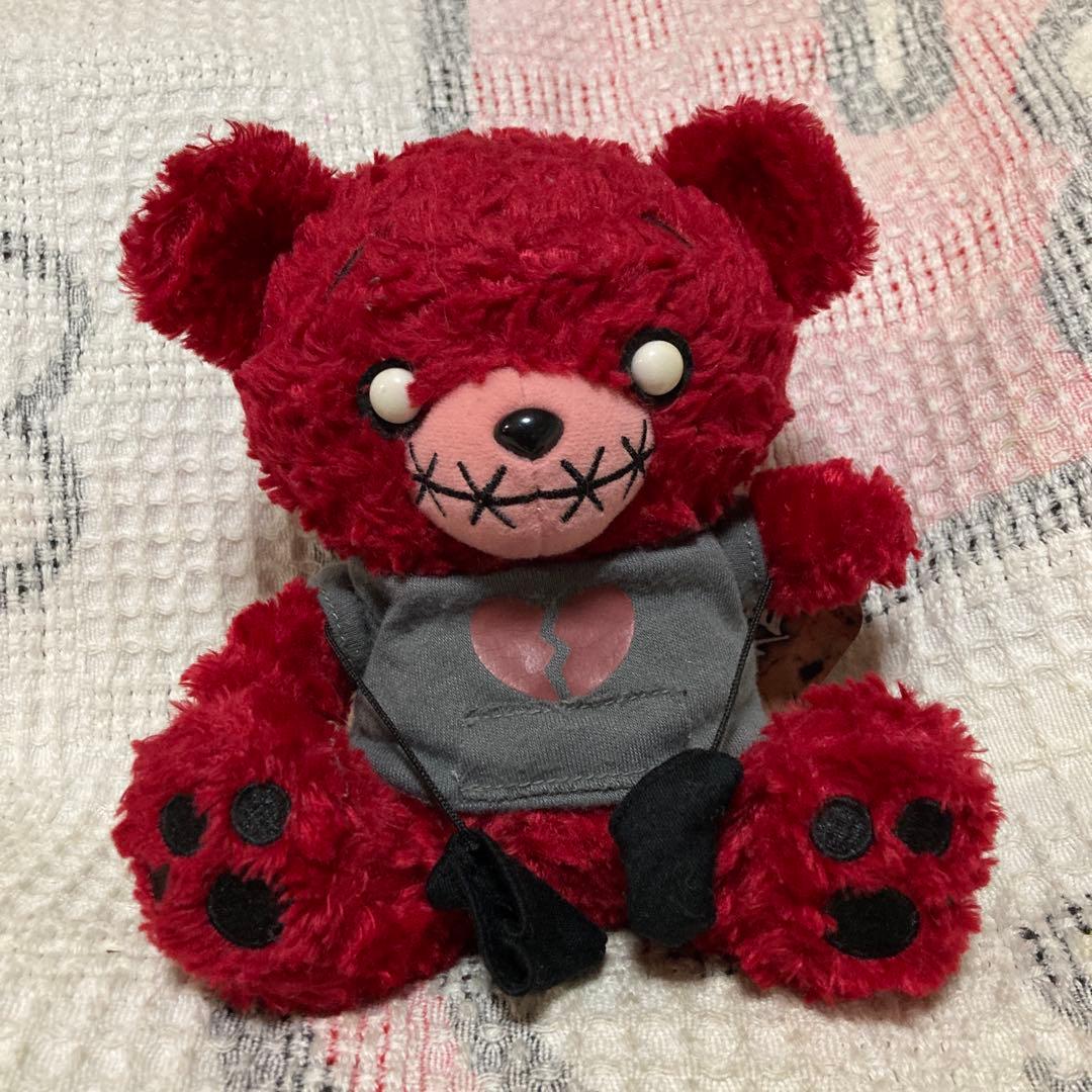 テディスケアズ Teddy Scares ぬいぐるみ 赤くま 中古品 - メルカリ