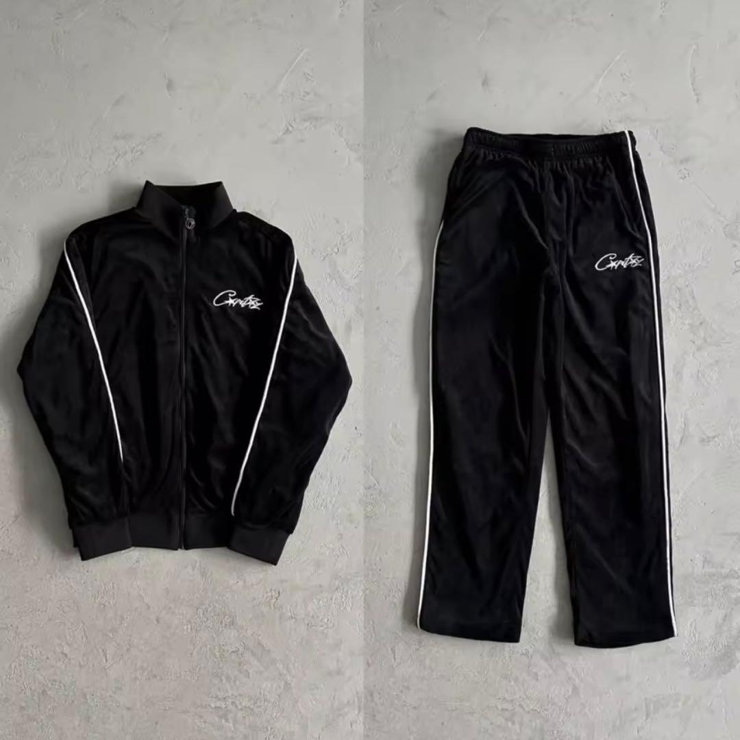 即日発送 corteiz セットアップ ベロア ブラック Mサイズ - メルカリ