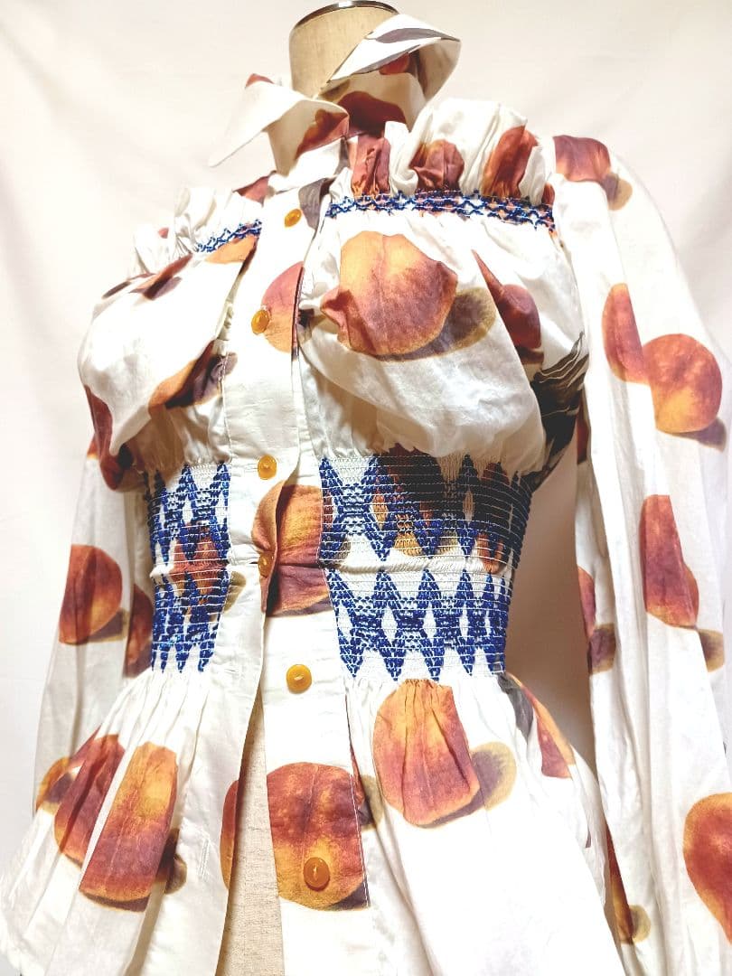 ヴィヴィアンウエストウッド 1997コレクション ピーチ柄シャーリング