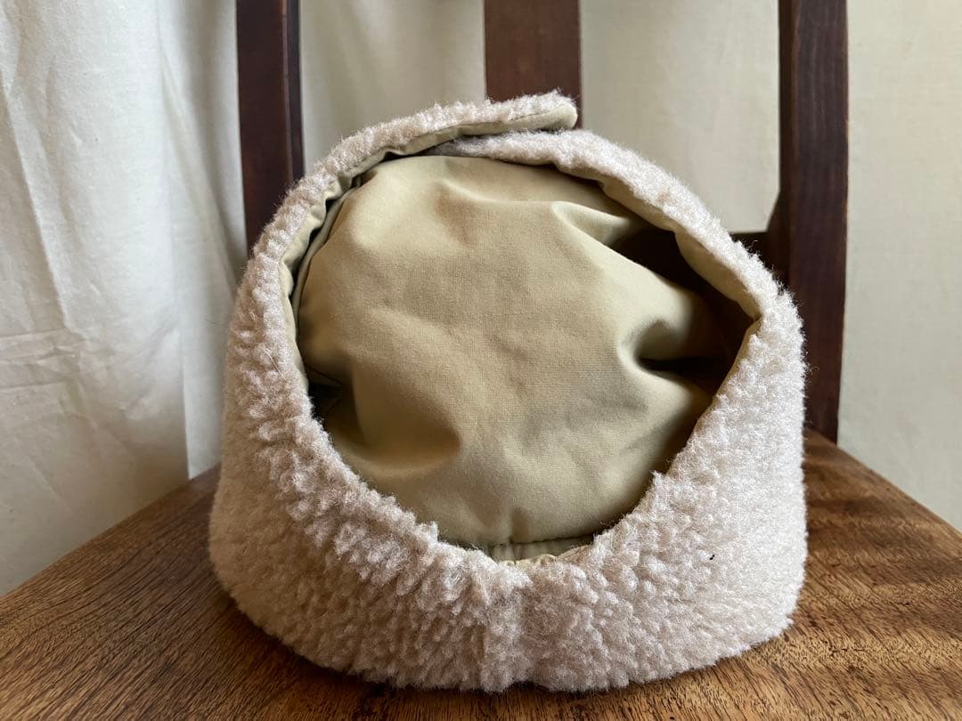 80s〜 ゴアテックス イヤーフラップキャップ 耳当て付き フリース ベージュ