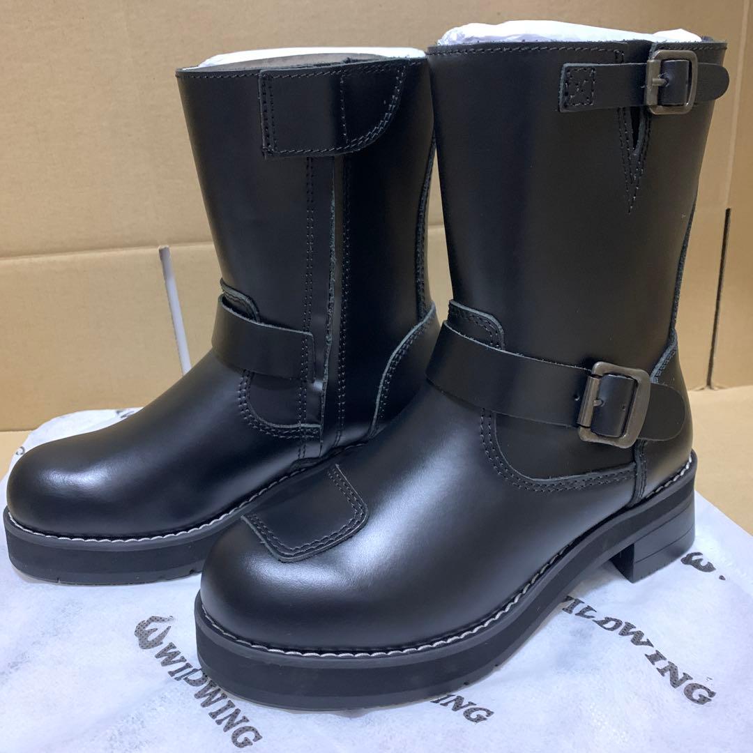 新品　ワイルドウィング イーグル 厚底 本革バイクブーツ 23.5cm