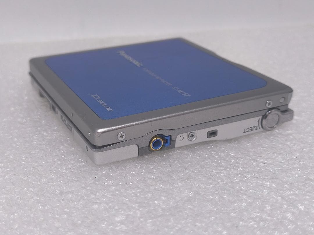 動作OK】Panasonic ポータブルMDプレーヤー SJ-MJ57 ブルー - メルカリ