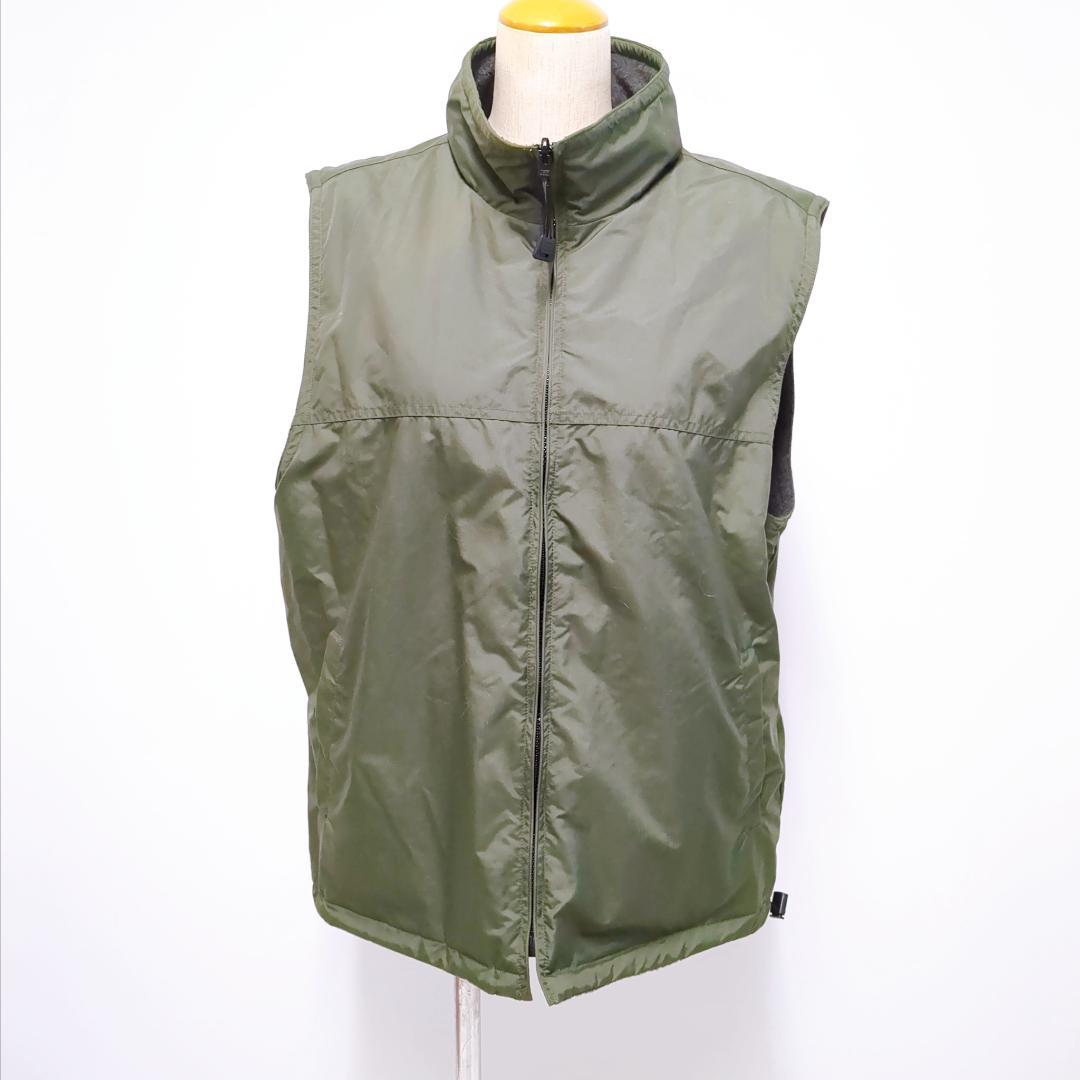 オールドUNIQLO リバーシブルベスト メンズL カーキ フリース - メルカリ